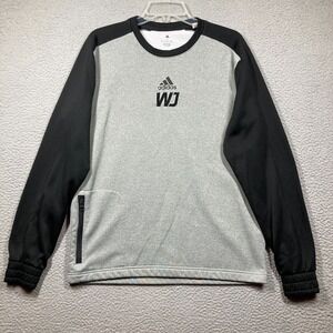 WJ Washington Jefferson University Sweatshirt Adult‎ Medium Gray Black Adidas